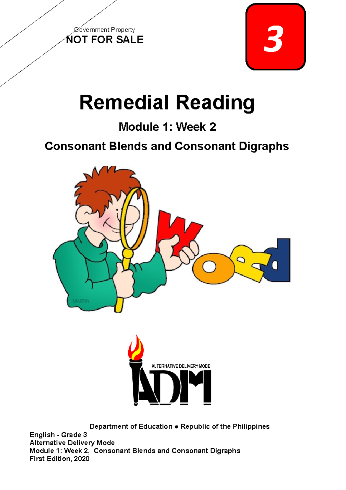 Consonant Blends and Digraphs - Module 1 Week 2 Learning Guide - Document Preview