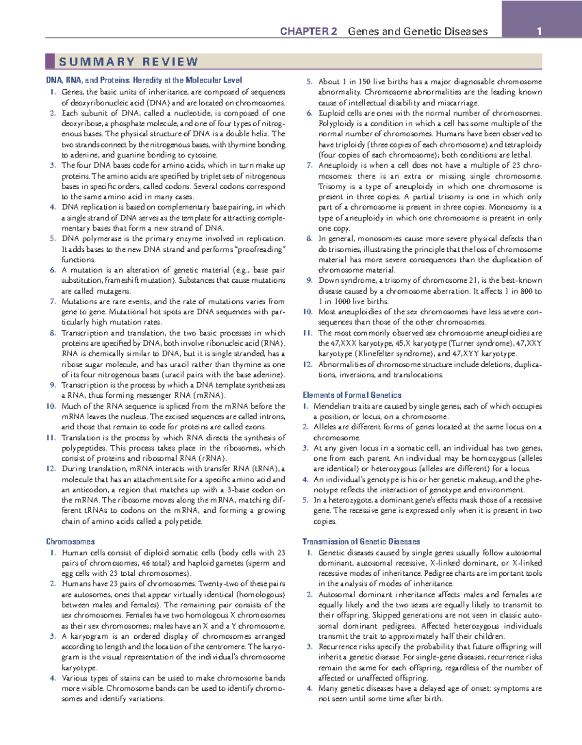Genes and Genetic Diseases (BIO 101): Chapter 2 - Inheritance Patterns ...