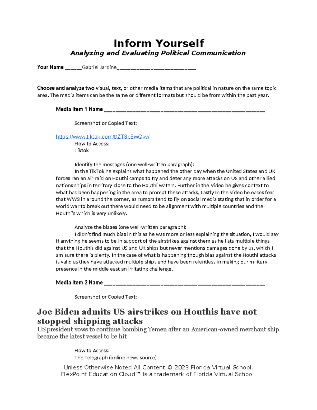 View of Inform yourself template - Inform Yourself Analyzing and Evaluating ...