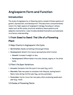 Plant Anatomy - Study Notes & Assignments - Studocu