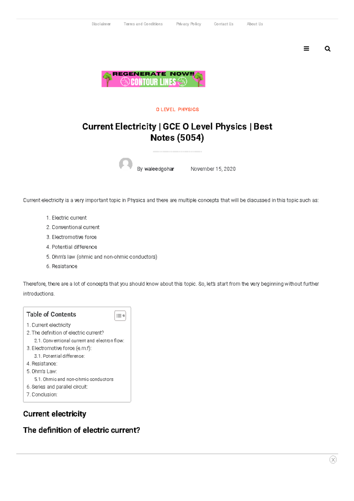 Comprehensive Guide to Current Electricity | GCE O Level Physics (5054 ...