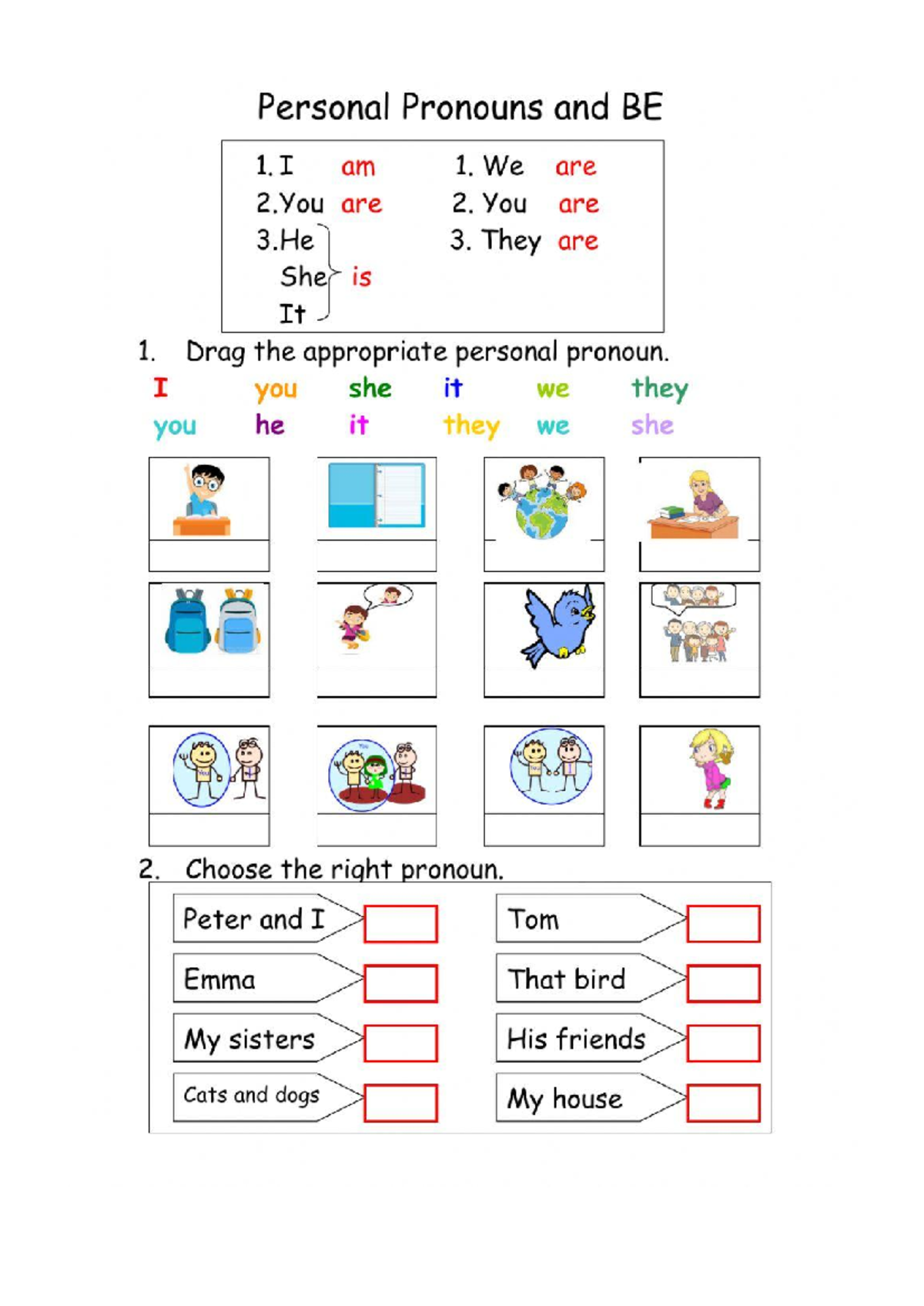 Pronoun Usage and BE: Exercises and Answers - Studocu
