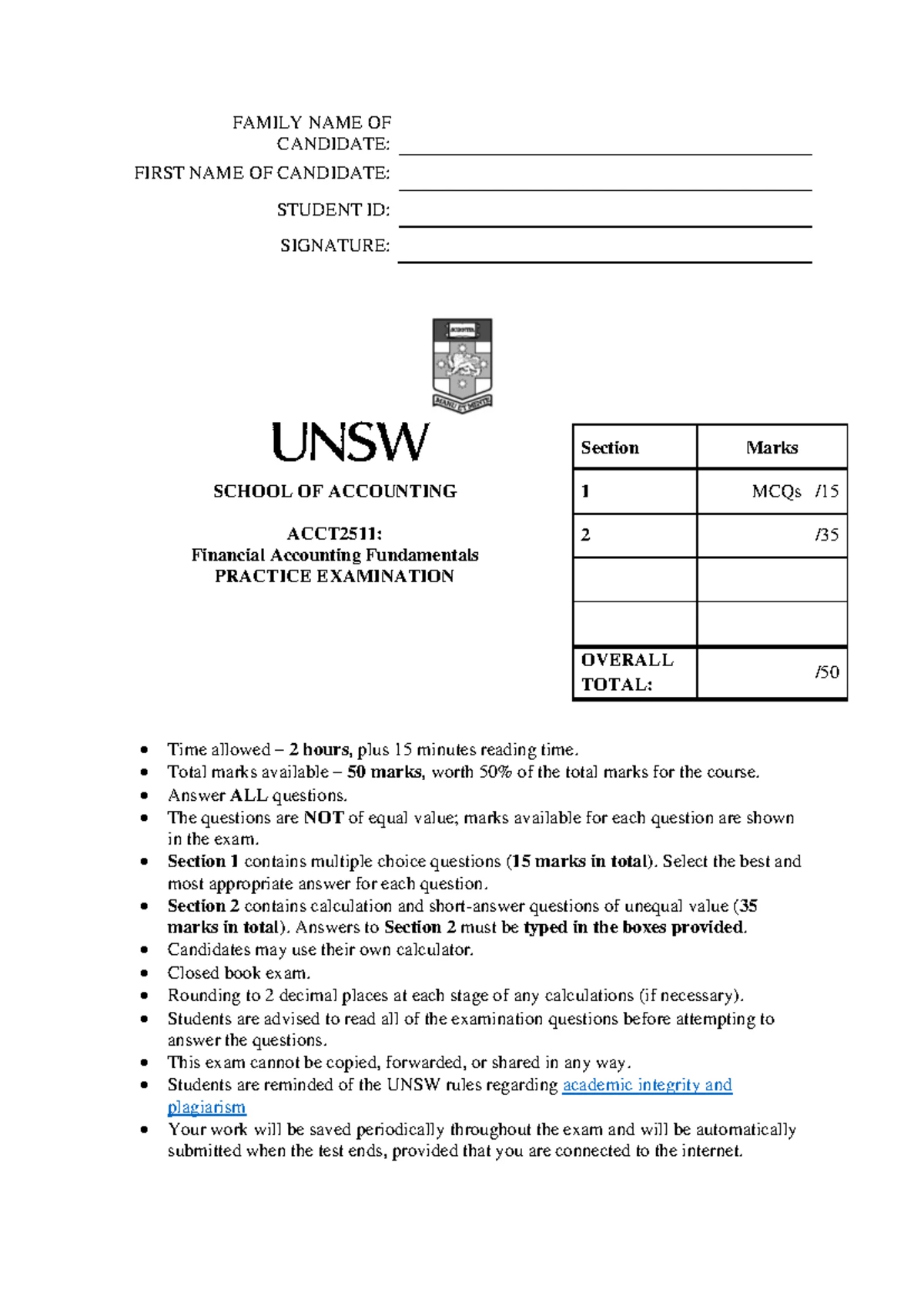 ACCT2511 Final Exam Notes on the Accounting Cycle - Studocu