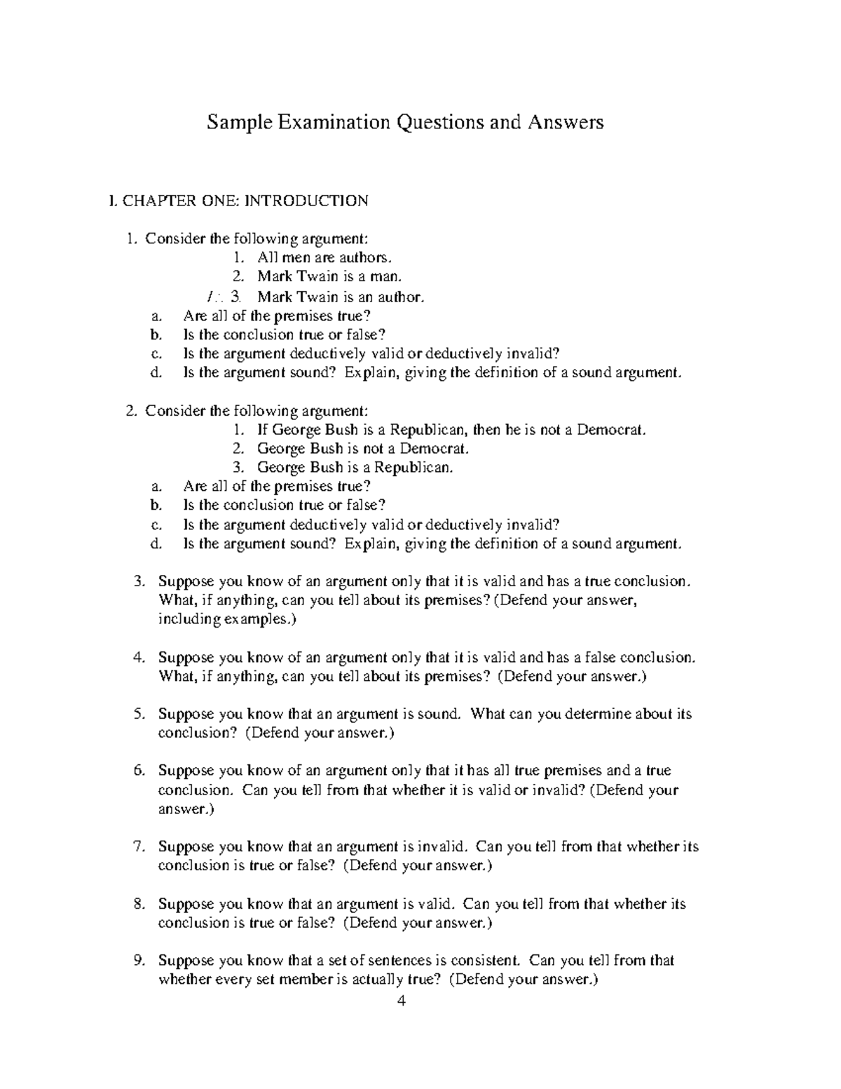 Logic PL Exercise 1: Sample Questions and Answers - Studocu