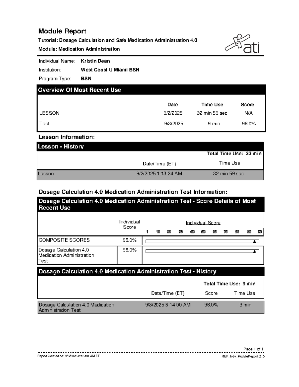 Dosage Calculation & Safe Med Admin Report: BSN Module 4.0 - Studocu