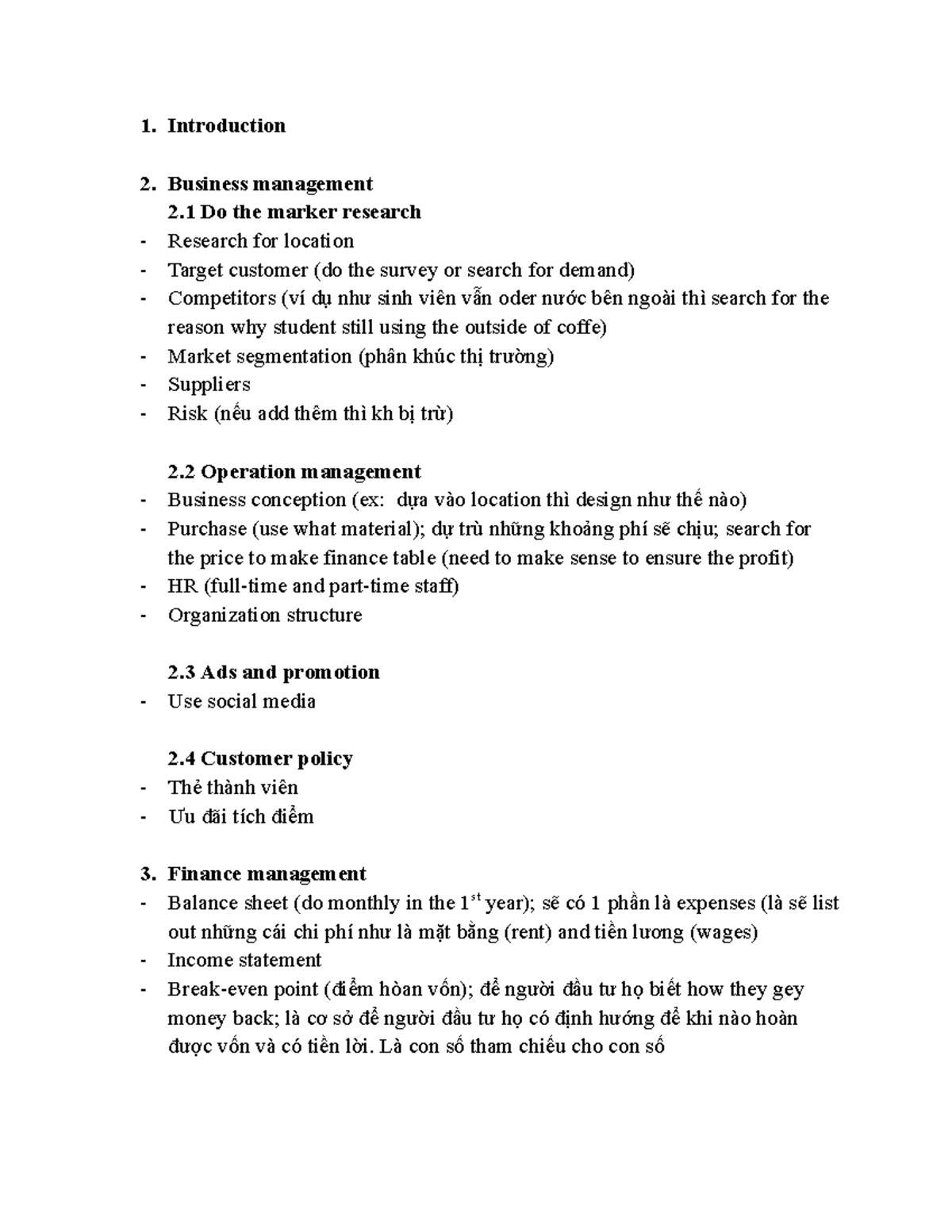BM 101: Project Proposal Template Notes for Business Management - Studocu