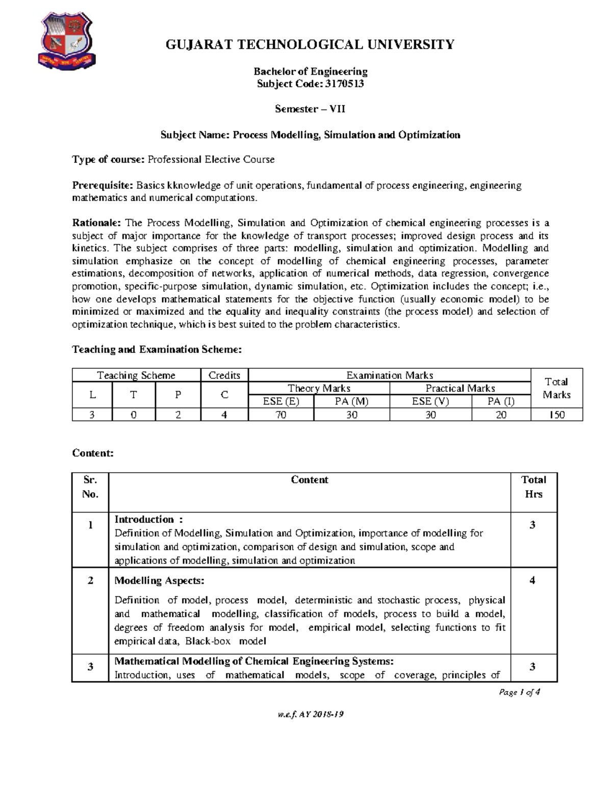3170513 - Lecture Notes on Process Modelling & Optimization - Studocu