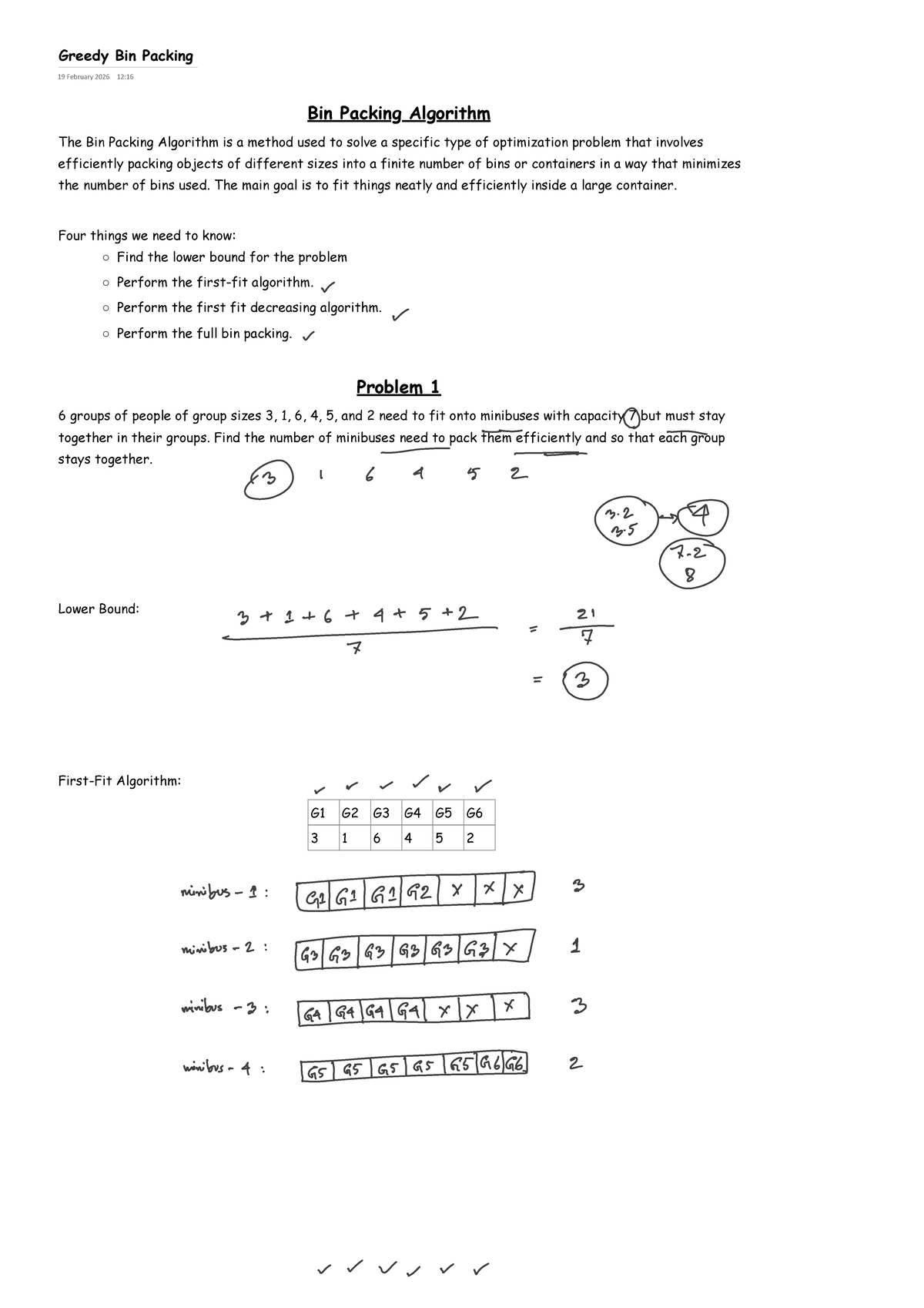 Greedy Bin Packing Algorithm - Practice Notes - Studocu