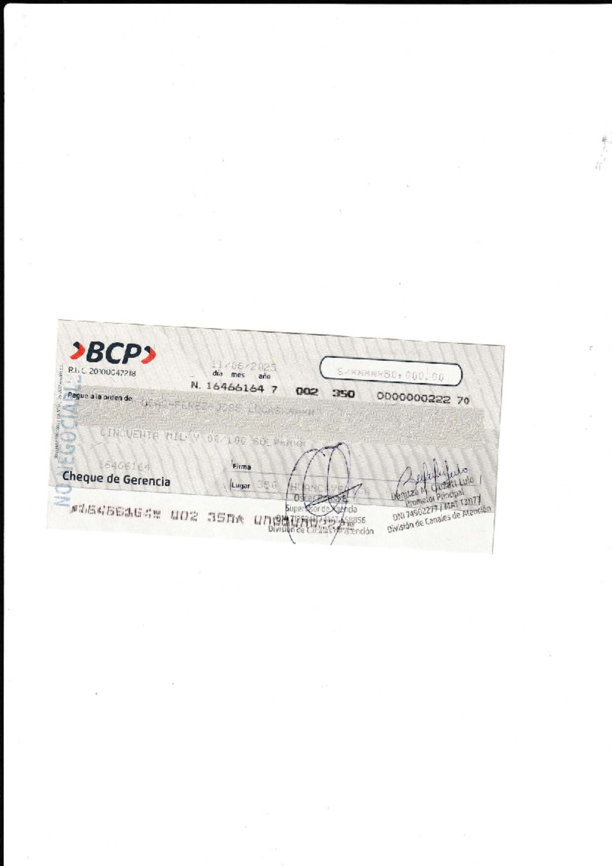 BCP 00 Cheque de Gerencia - IMG 20250613 0002 Document - Studocu