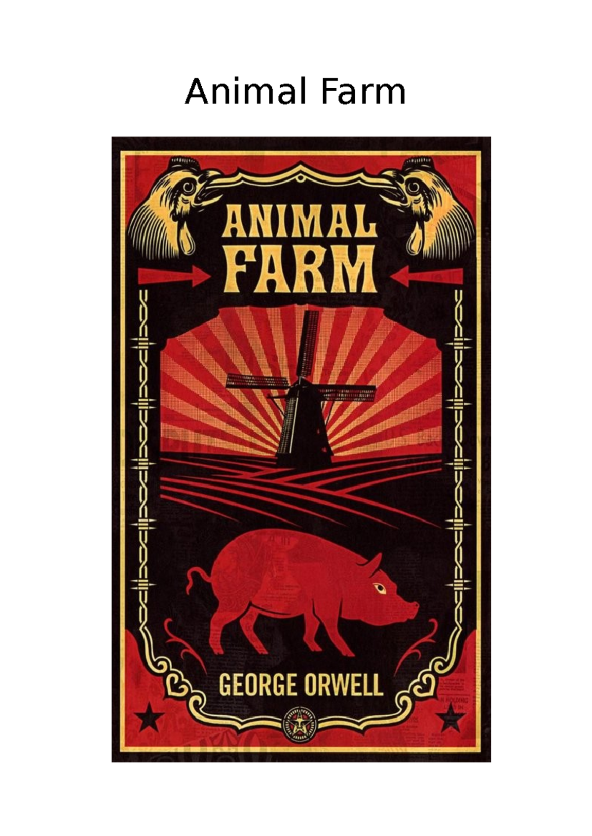 ENG 101: Analysis of 'Animal Farm' by George Orwell - Character ...