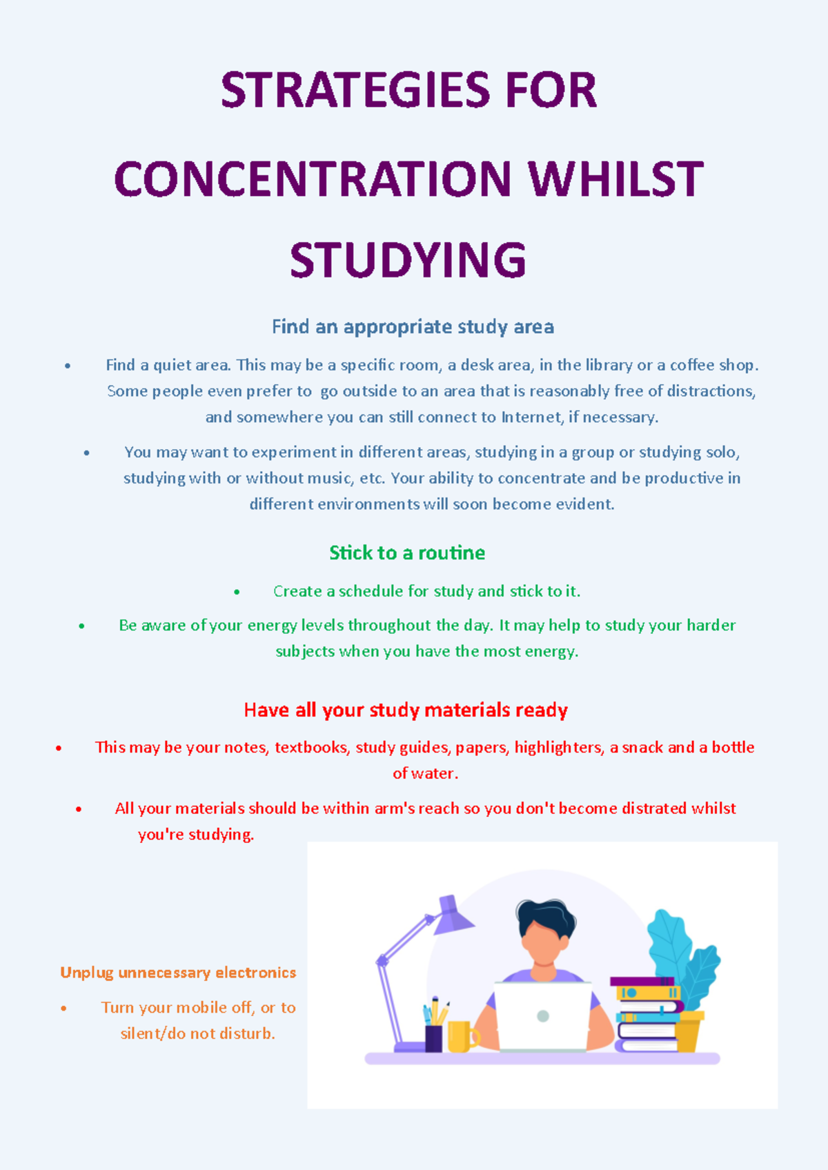 Effective Concentration Strategies for CHEMISTRY Study Sessions - Studocu
