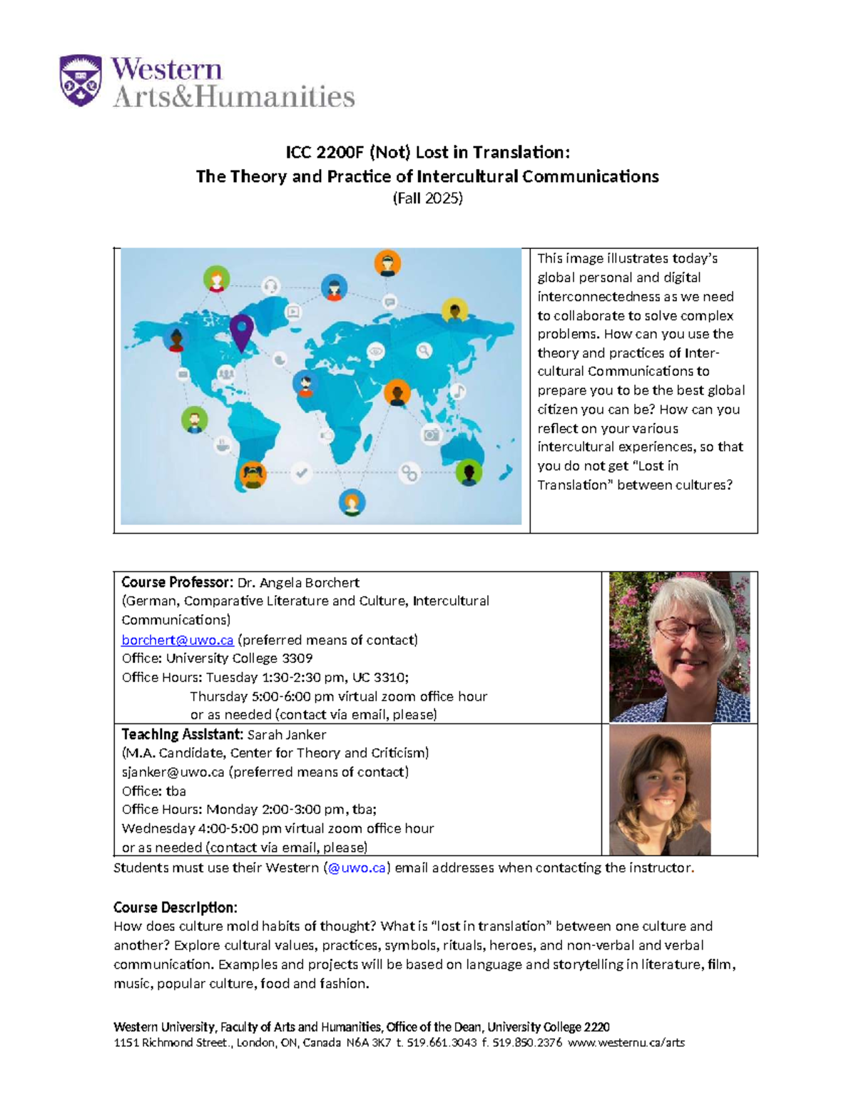 ICC 2200F Course Outline: Intercultural Communications (Fall 2025 ...