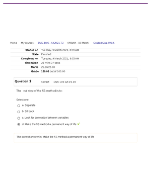 BUS 4406-01 AY2025-T2 SELF QUIZ UNIT 1 - Quality Management - 10:23 AM ...