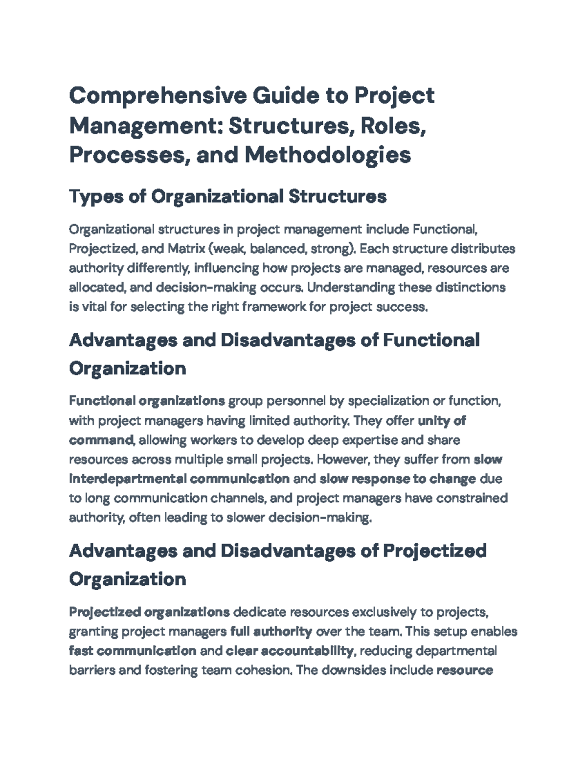 Comprehensive Project Management Guide: PMBOK 7e Insights & Tools - Studocu