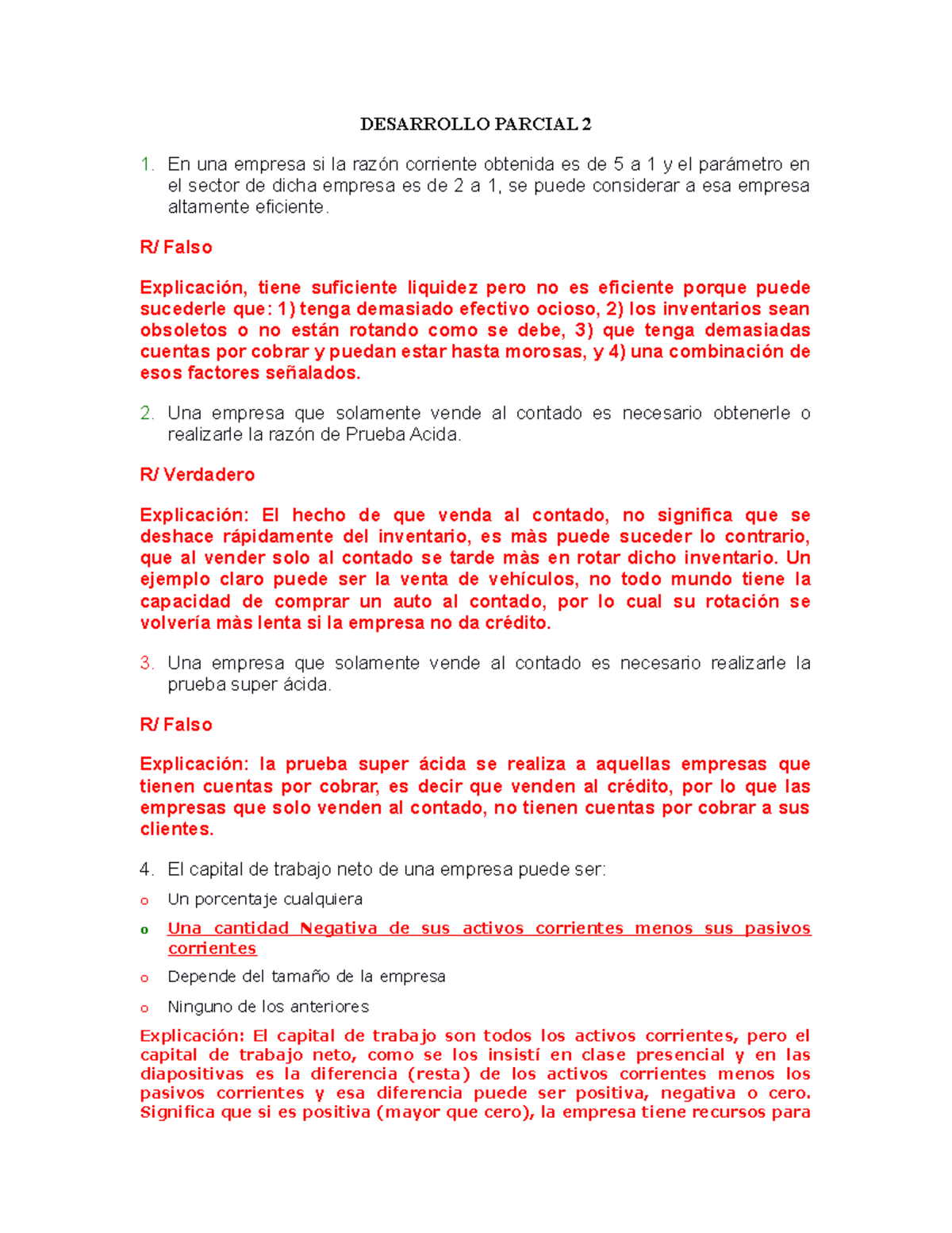 Parcial 2: Análisis de Eficiencia y Rentabilidad Empresarial - Studocu