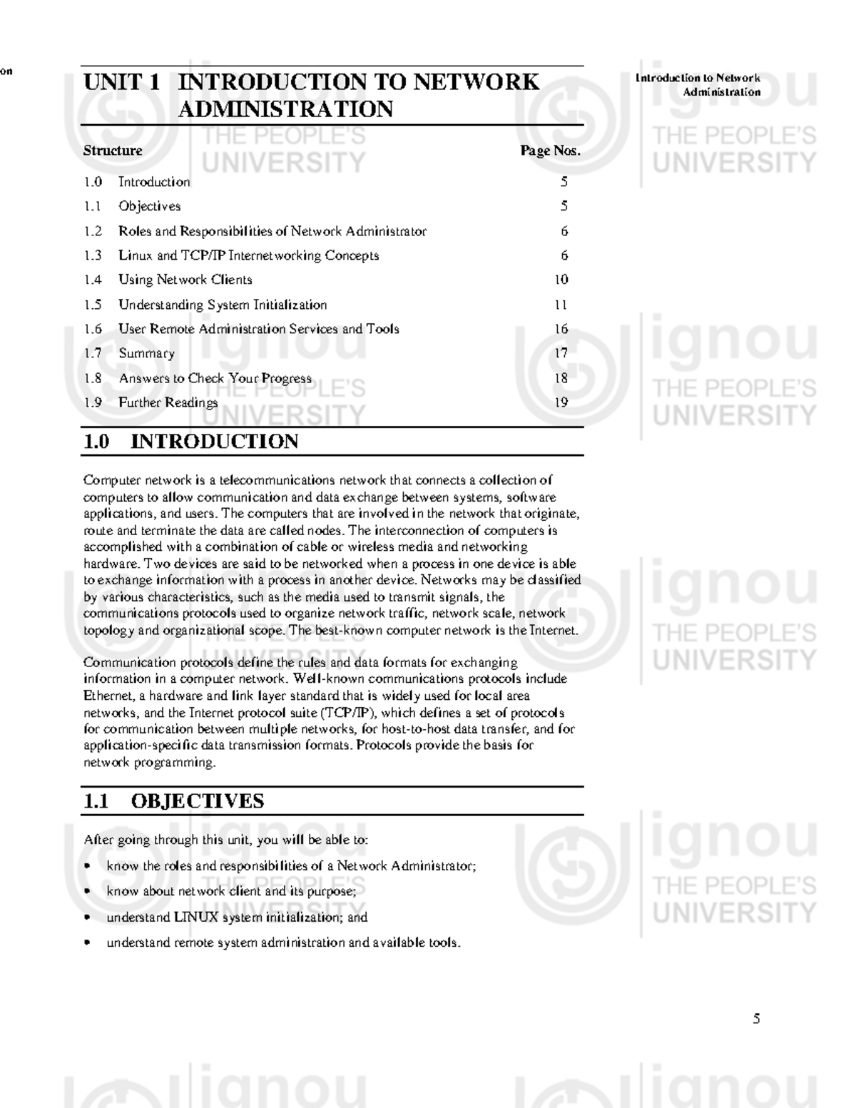Unit-1 - networking - Introduction to Network Administration UNIT 1 ...