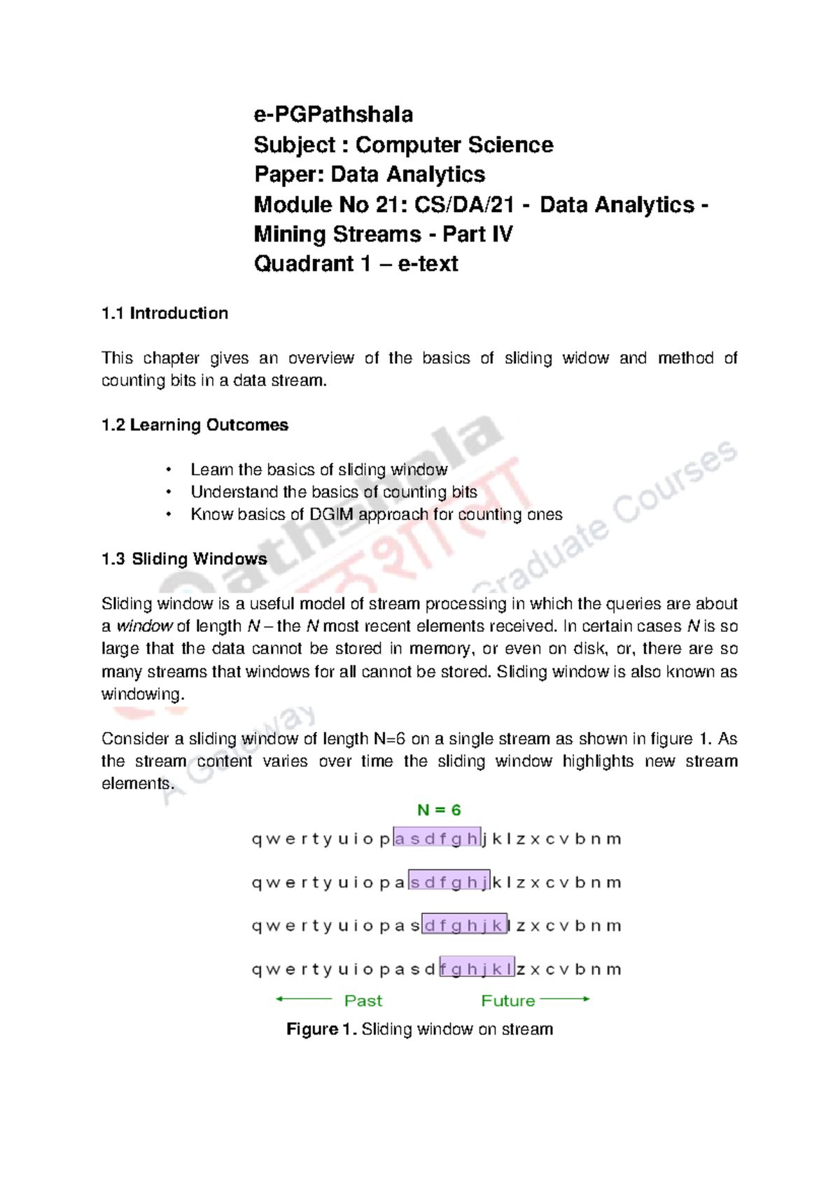 DGIM - Data Analytics Overview and Stream Processing Techniques - Studocu