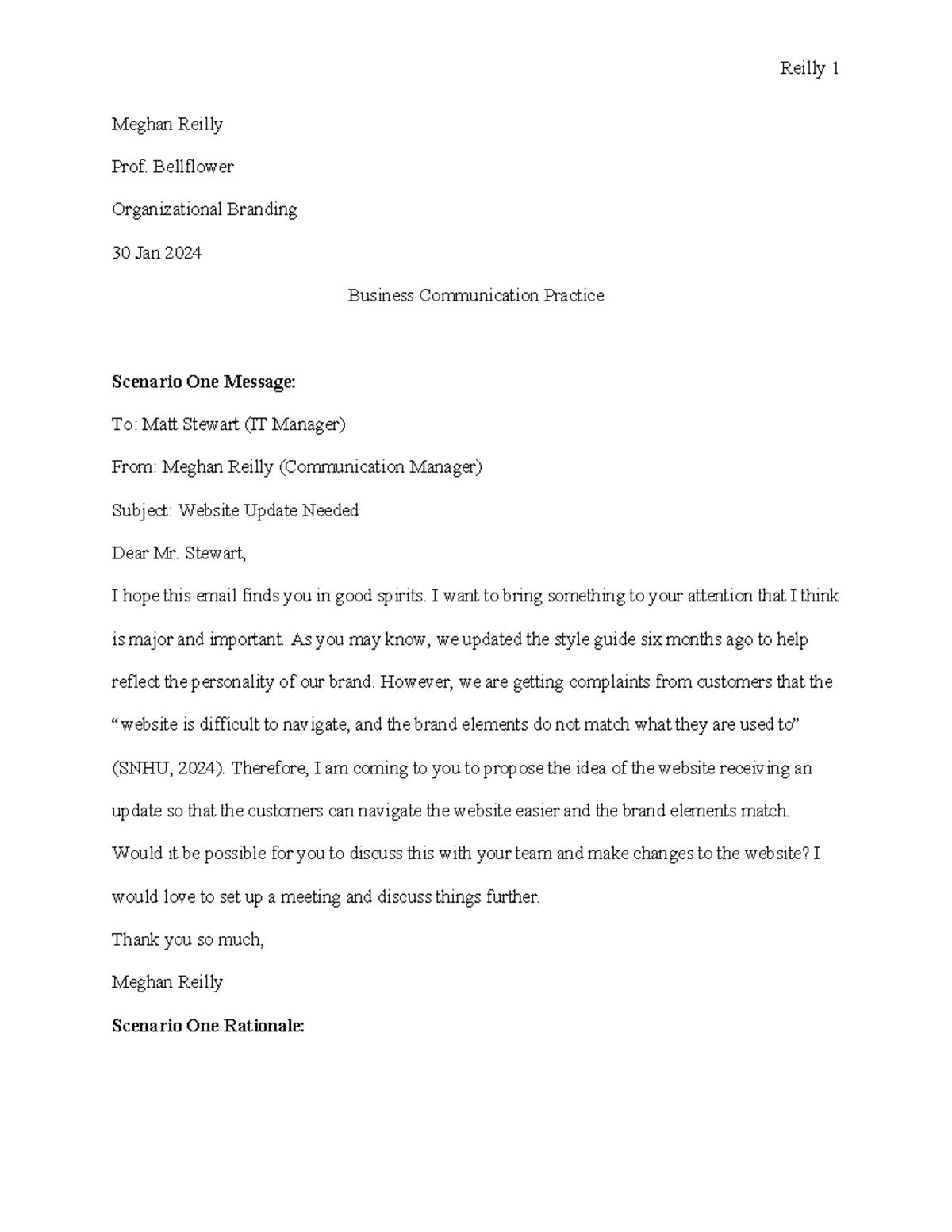 4-1 Short Paper: Business Communication Practice & Strategies - Studocu
