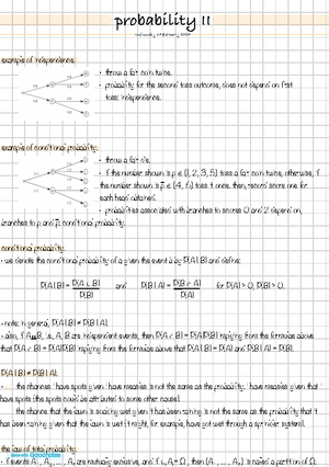 Probability Cheatsheet: Key Concepts, Formulas & Examples - Studocu
