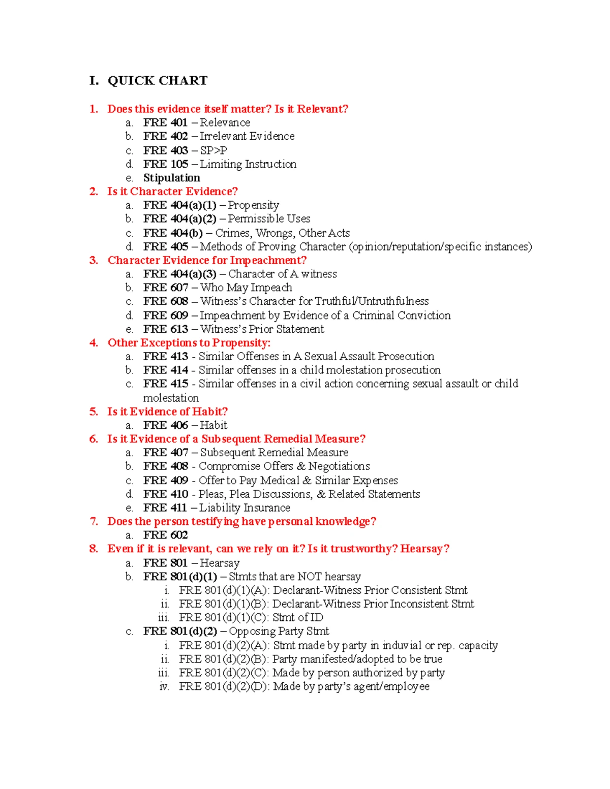 FRE 801(C) - CONFRONTATION CLAUSE - IS THE EVIDENCE OF OUT OF COURT ...