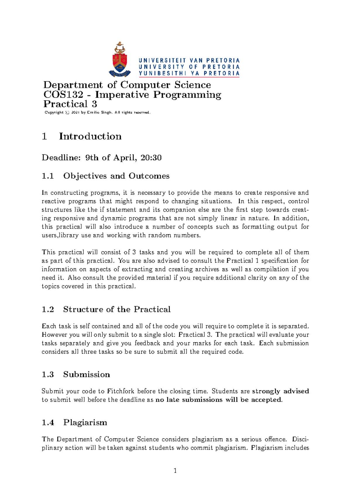 COS132 Practical 3: Control Structures and Library Utilization Guide ...