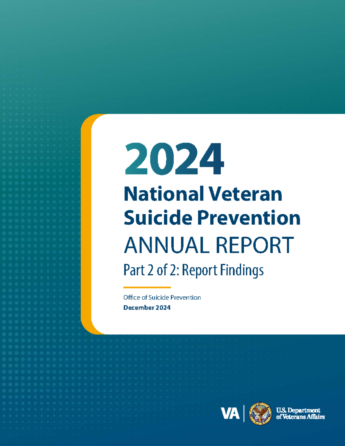 2024 National Veteran Suicide Prevention Annual Report: Key Findings ...