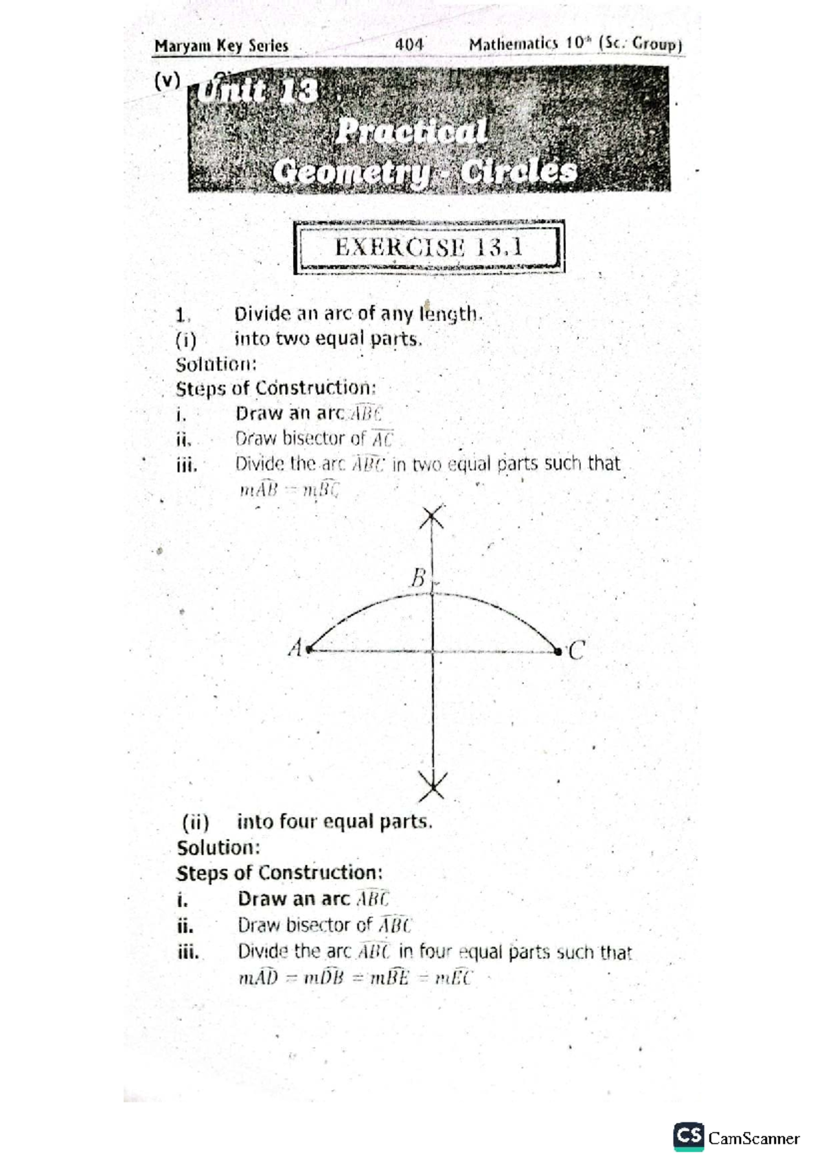 Maryam Key Series Mathematics (Sc. Group) - Geometry Construction Notes ...