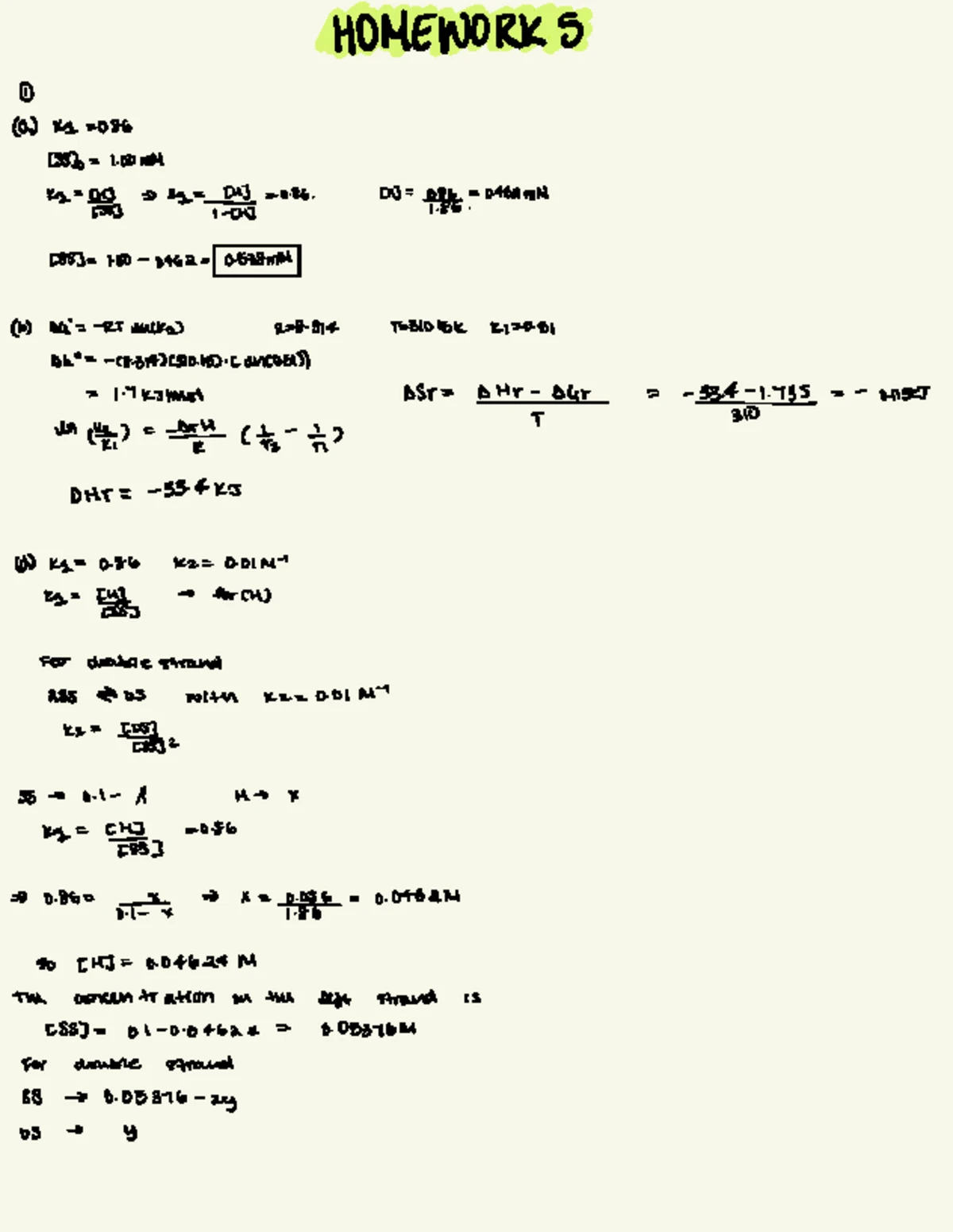 Problem 3 - Calculus Chemistry, advanced college chemistry assignment ...