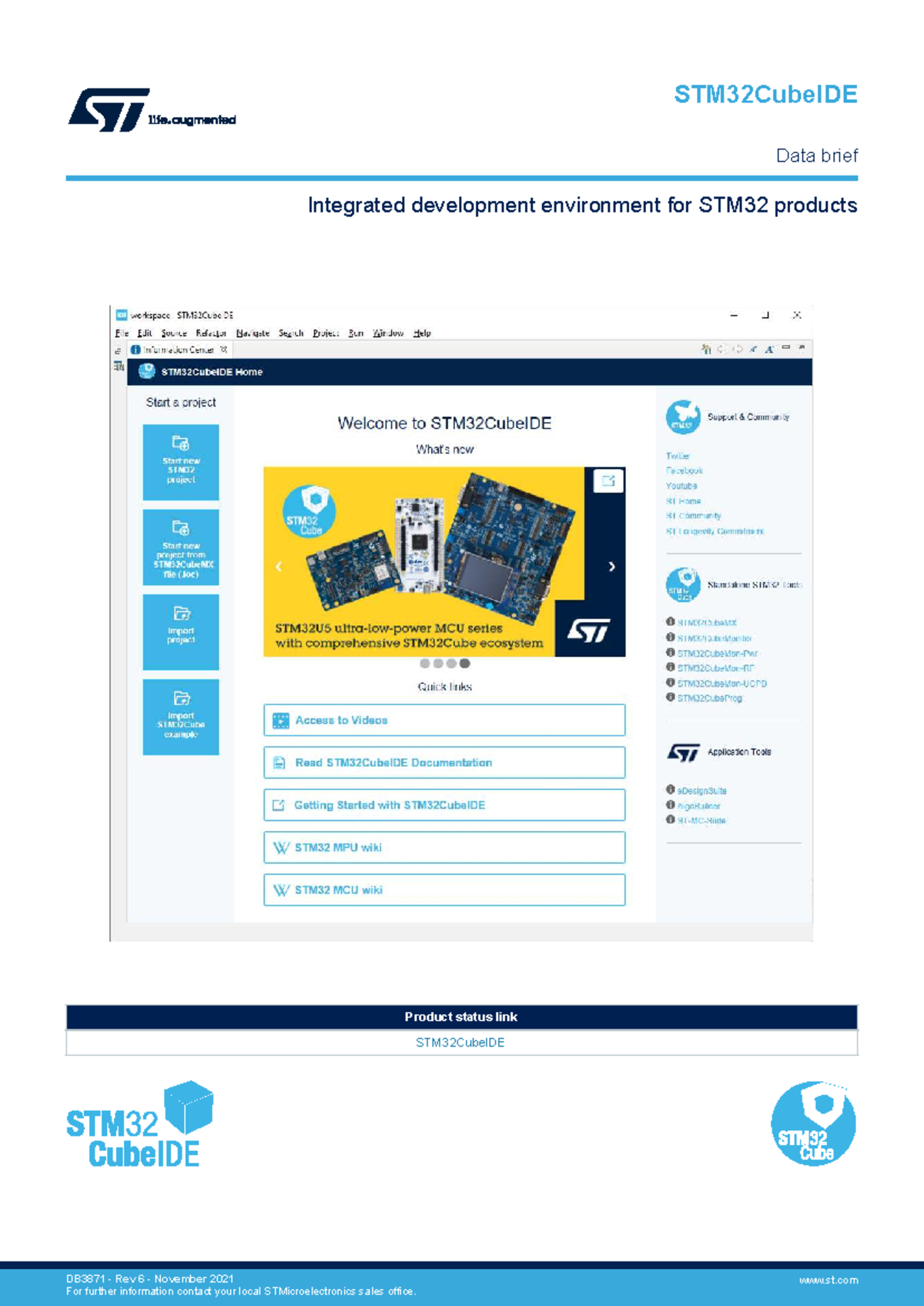 STM32CubeIDE DB3871 Rev 6: Integrated Development Environment Overview ...