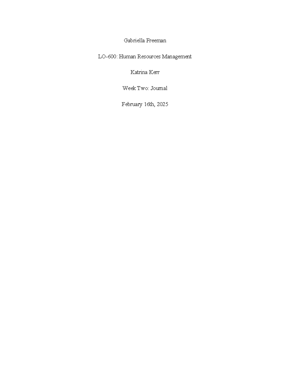 SHRM BASK Week 2 Journal: Analyzing HR Competencies and Skills - Studocu