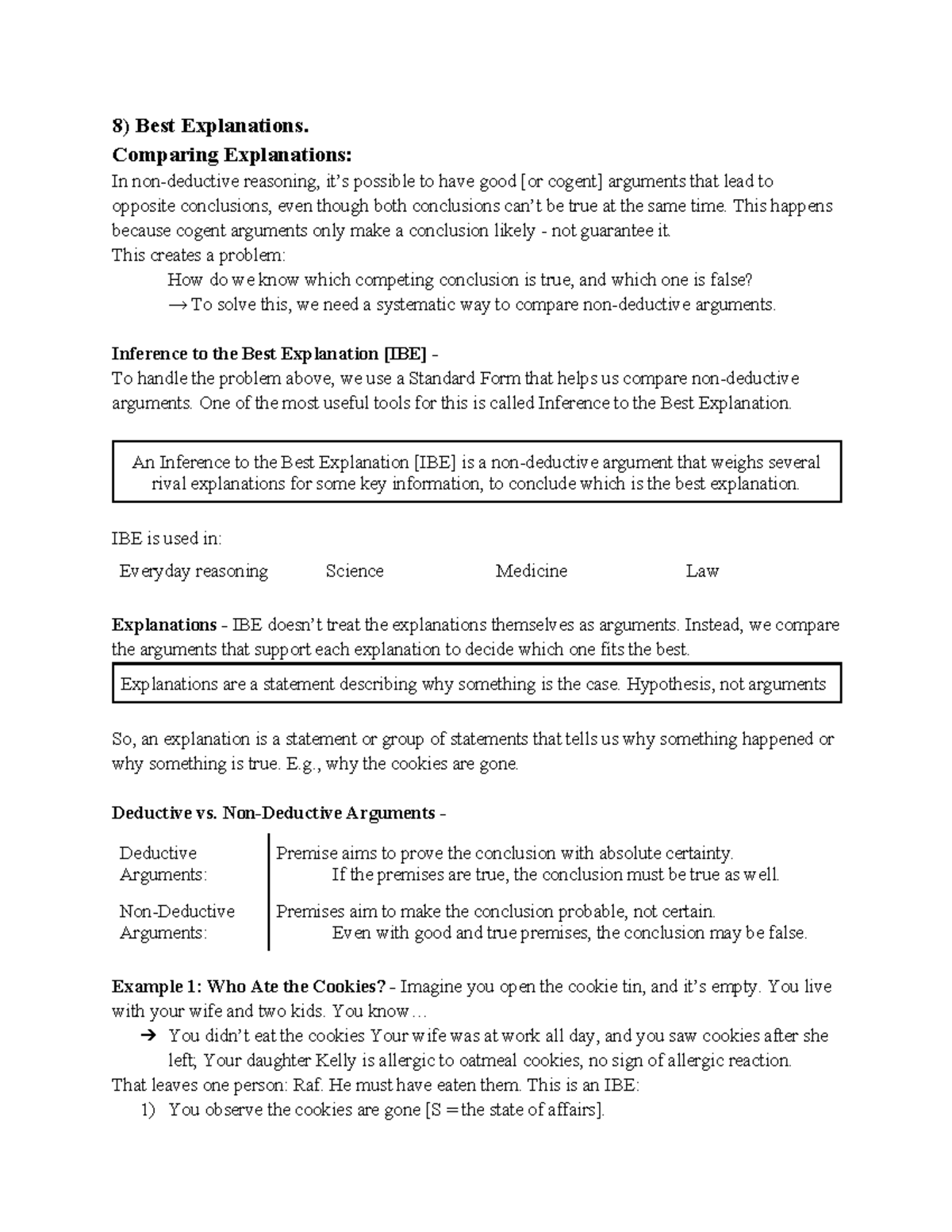 8) Best Explanations - Module 8: Inference to the Best Explanation ...