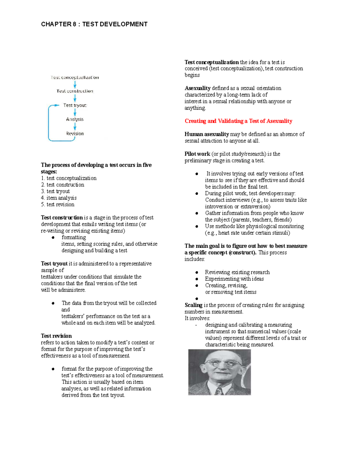 CHAPTER 8: TEST DEVELOPMENT - Stages of Test Creation and Validation ...