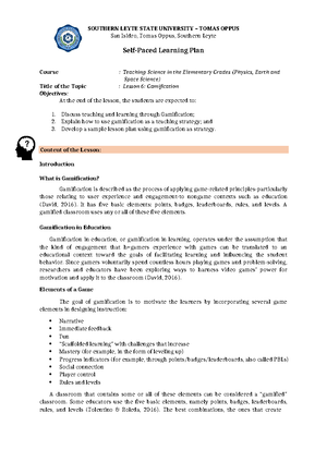 Module 5 L3 MATH Answer - lecture - MODULE 3 TEACHING STRATEGIES IN THE ...