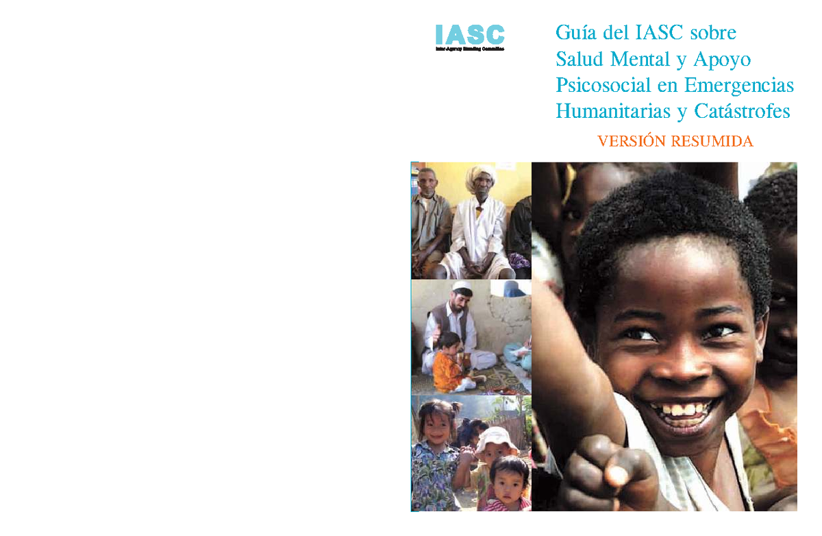 Guía IASC sobre Salud Mental y Apoyo Psicosocial en Emergencias ...