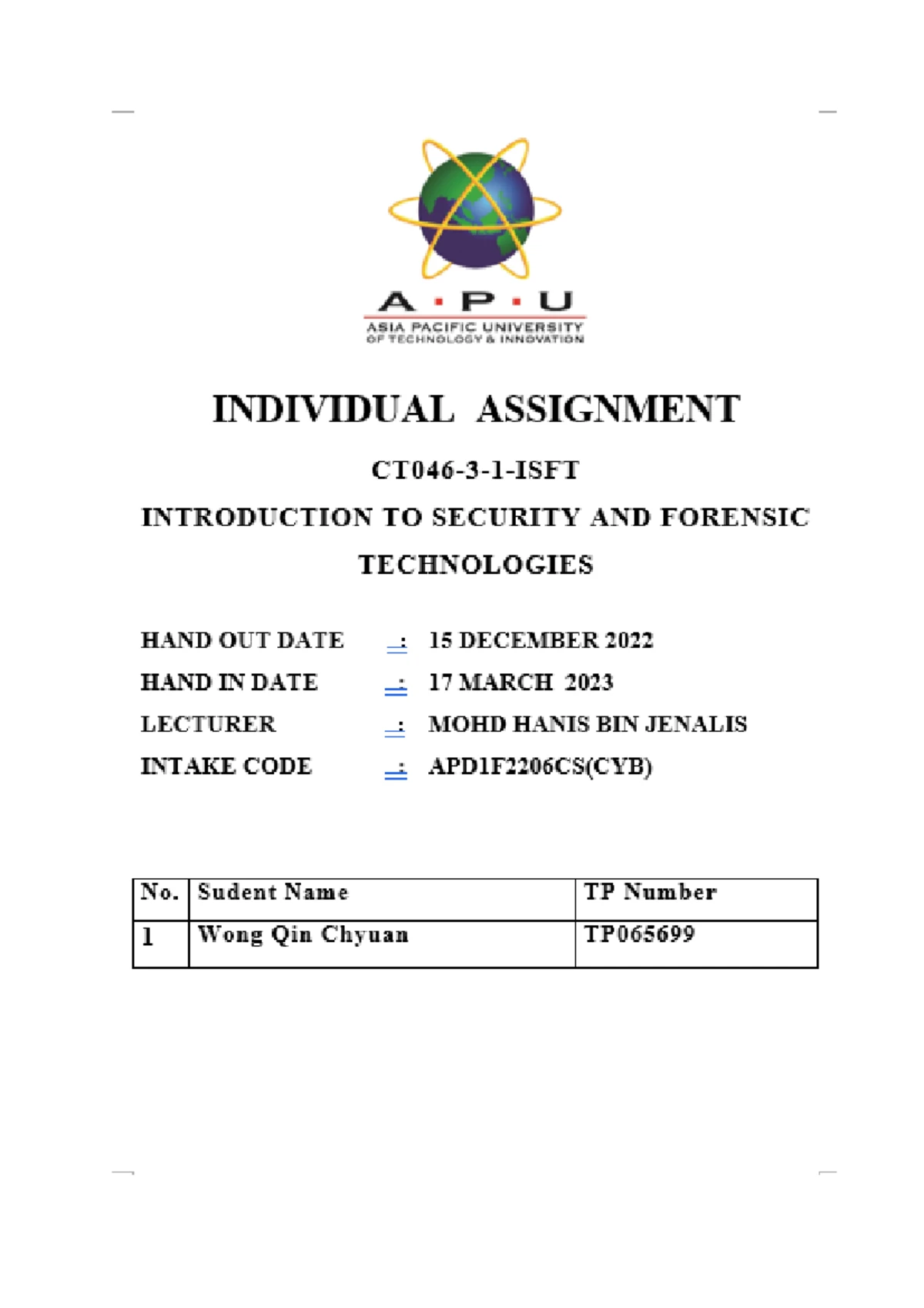 [2024] CT046-3-1 ISFT Portfolio Marking Rubric for Group Assignments ...