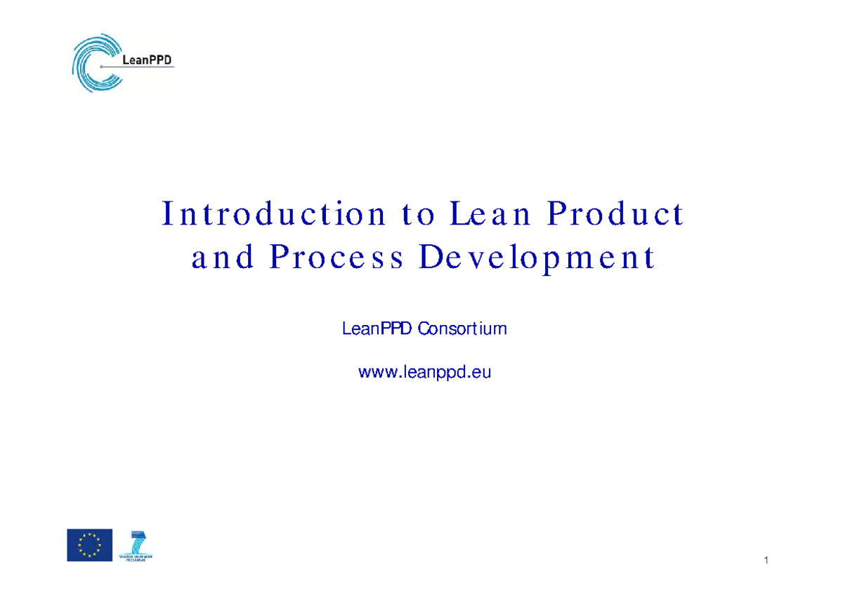 13 Principles of Lean Product Development (Lean PPD) - Studocu