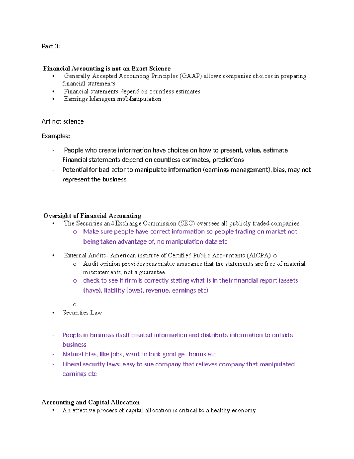 MGT 8803 Final Exam Notes: Financial Accounting & GAAP Insights - Studocu