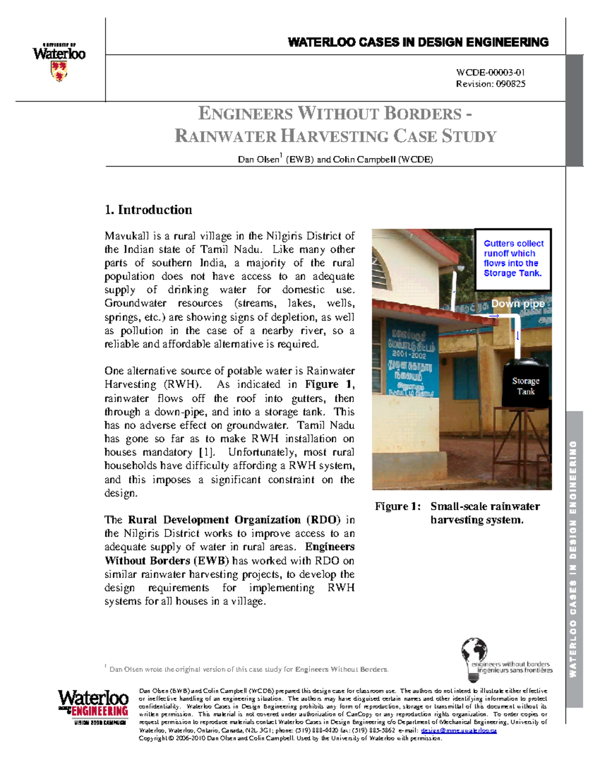 WCDE-00003-01 - Engineers Without Borders - Rainwater Harvesting Study ...