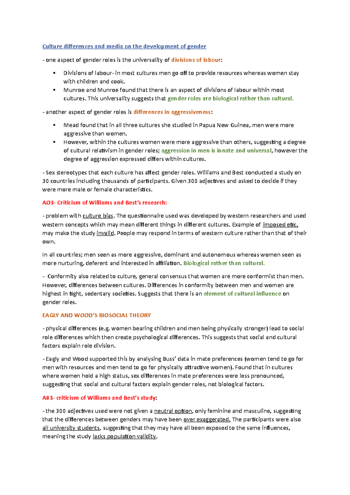 Cultural Differences and Media Impact on Gender Development: A Study ...