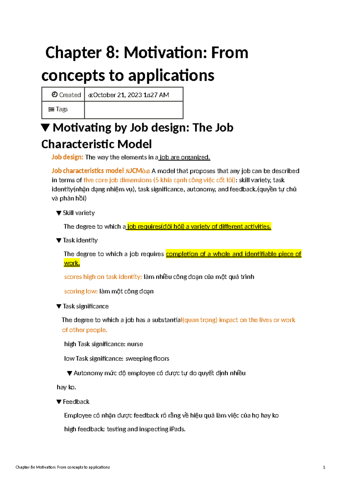 Chapter 8: Motivation - From Concepts to Applications ...