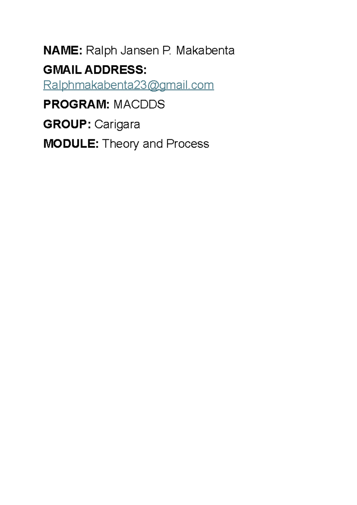 MACDDS Theory and Process: Embracing Facilitative Teaching Styles - Studocu