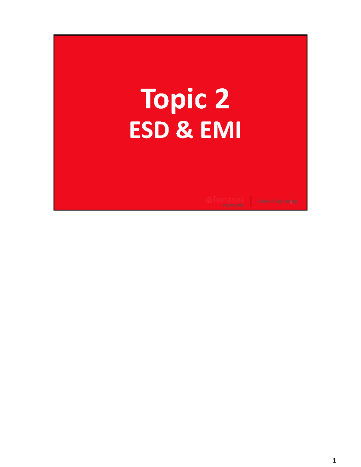 ADS Topic 2: Understanding ESD and EMI Risks in Electronics - Studocu
