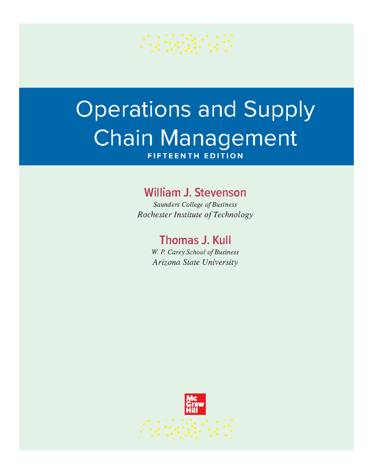 Final PDF to Printer: Operations and Supply Chain Management 15th