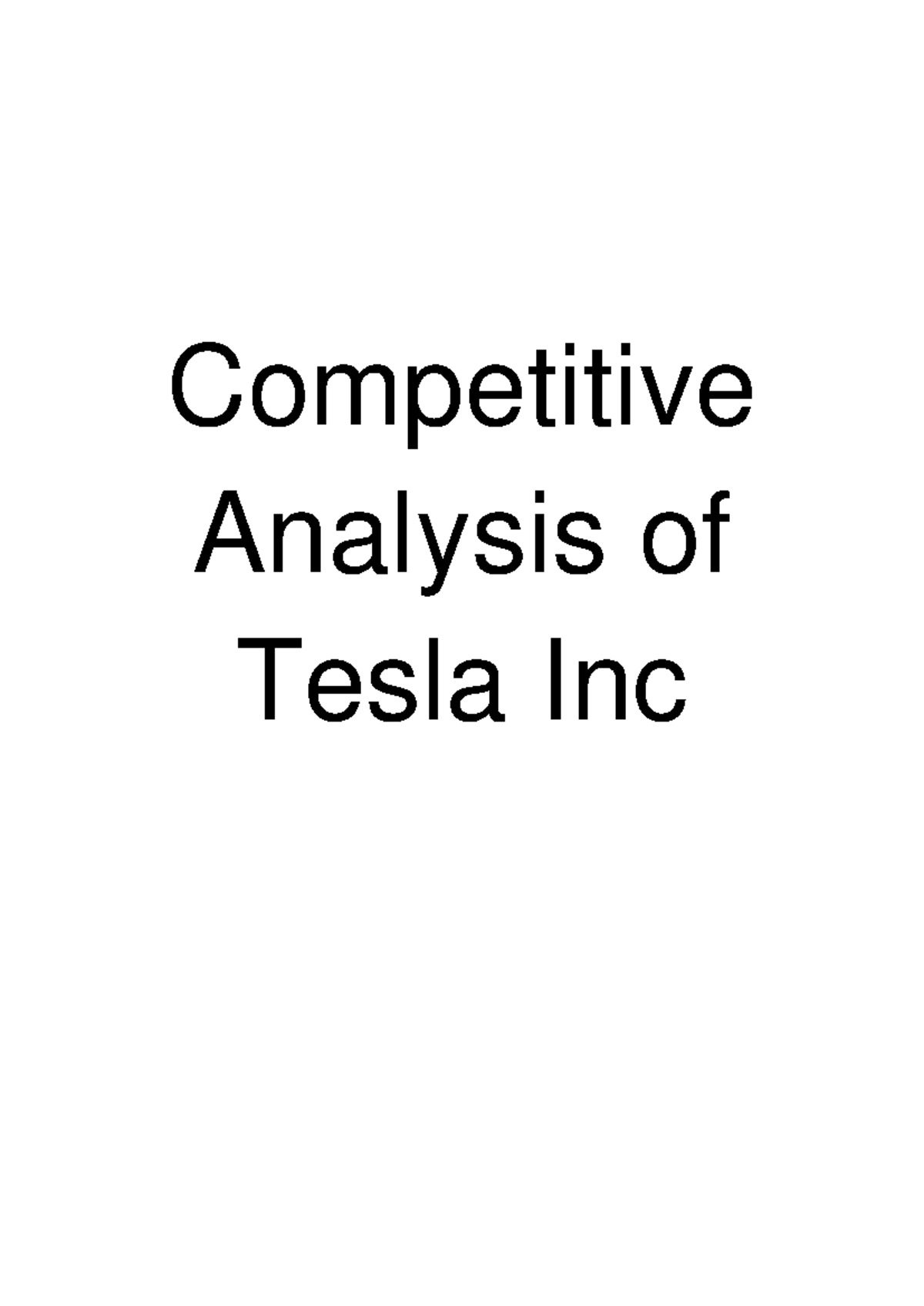 Corporate Business Strategies Project: Tesla Inc. Overview and Analysis ...