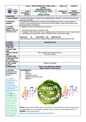 2nd Quarterly Exam KEY TO Correction - Filipino - KEY TO CORRECTION ...