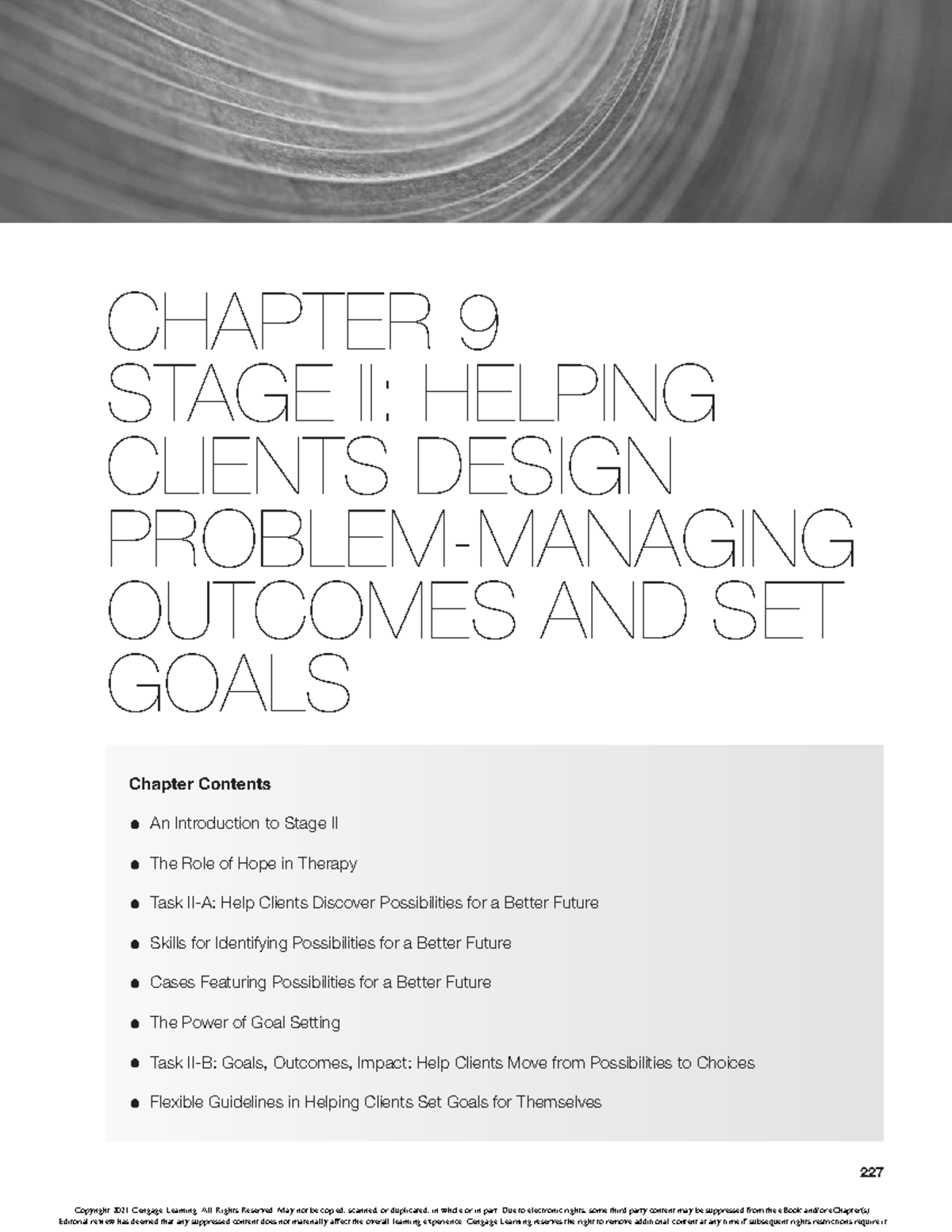 Study Unit 4 - Summary of Chapter 9: Helping Clients Design Goals - Studocu