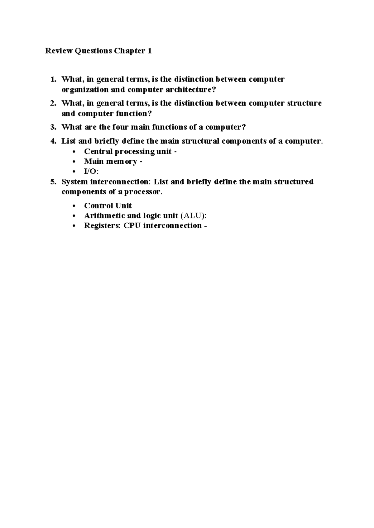 Review questions chapter 1 1 - Review Questions Chapter 1 1. What, in ...