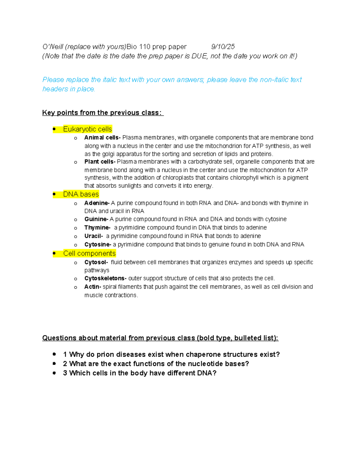 Bio 110 Final Exam Prep: Key Concepts & Study Questions - Studocu