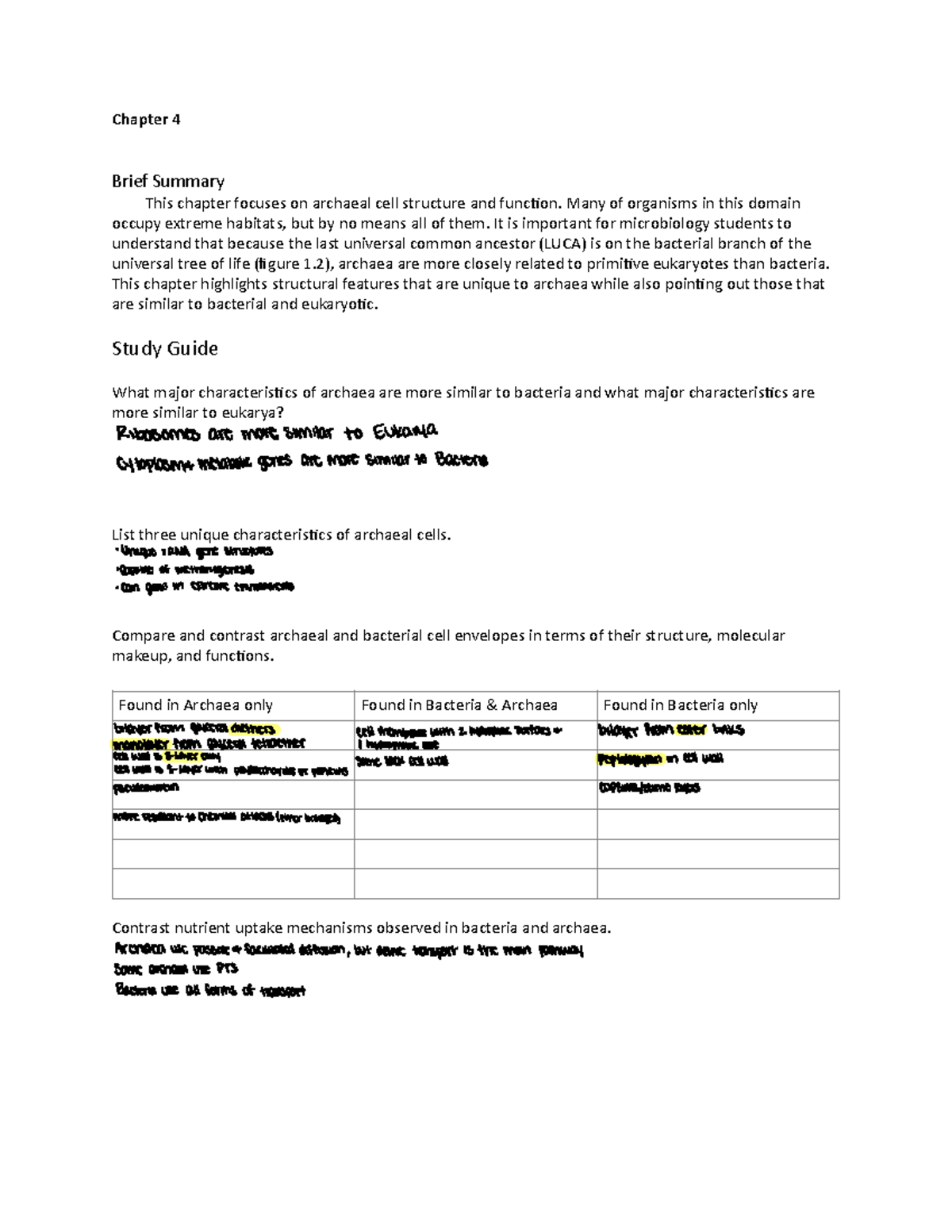 Chapter 4 Study Guide - Chapter 4 Brief Summary This chapter focuses on ...