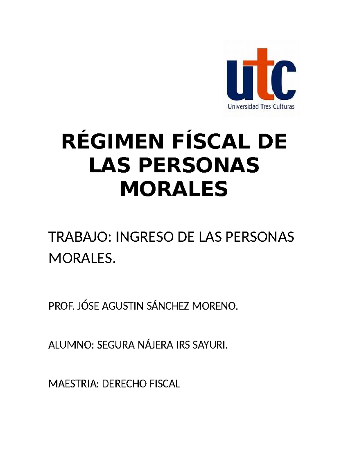 Régimen Fiscal de Personas Morales para 2026: Análisis y Cambios - Studocu